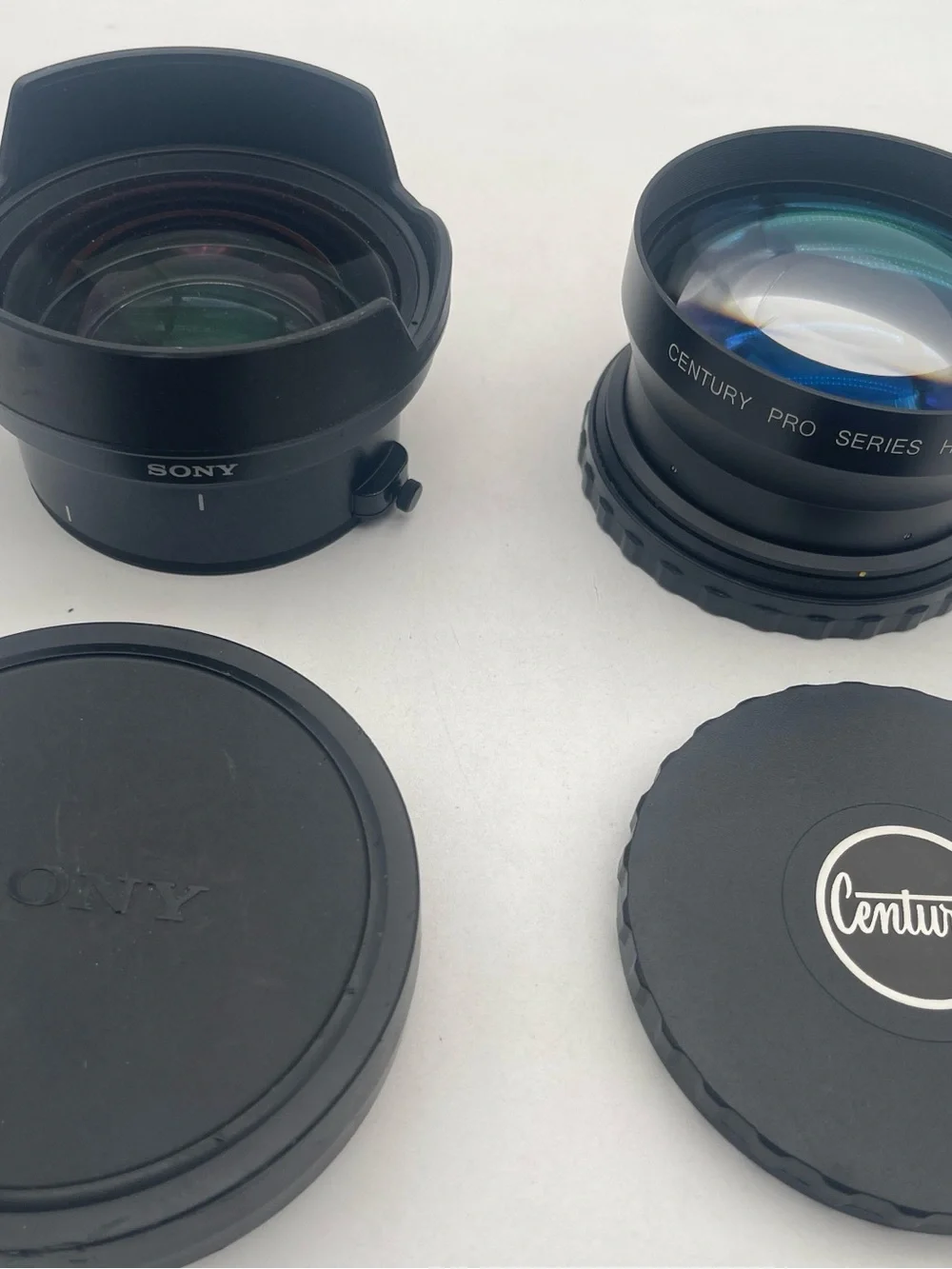 Sony Black Camera Lenses with Century Rear Cap